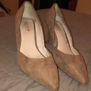 Tan suede heels
